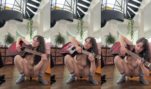 Quinn Finite Full Nude Toy Play With Guitar
