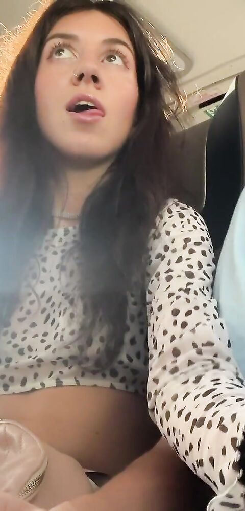 Katty West - Public Dick Flashing - Risky Handjob in Public Bus Full of People Until He Cum - OnlyFans - public - handjob - small tits - teen - brunette - natural tits - latina