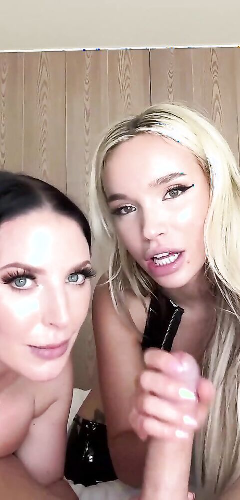 Angela White And Rara Knupps - Find A Guy To Share - Onlyfans - OnlyFans - pov - big tits - big dick - milf - dirty talk - brunette