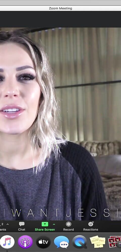 Goddess Jessica - Humiliating Zoom Call - ManyVids - blonde - milf - devot - femdom - fetish - hardcore - virtualsex - jerk off instruction - high heels