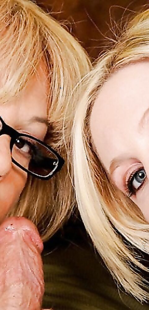 Kat Kleevage and Jules Sterling - Mothers Teaching Daughters How to Suck Cock #02 - OutOfTheFamily - OutOfTheFamily - natural tits - blonde - blowjob - college - deepthroat - facial - milf - threesome