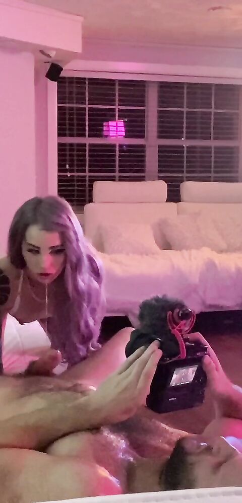 Valerica Steele - BTSVoyeur Neon Fuckfest - ManyVids - teen - pov - blowjob - big dick - tattoo - threesome