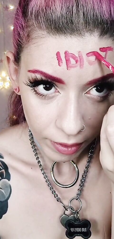 PuppyGirlfriend - Dumb Sub Self Humiliation Denied Orgasm - ManyVids - teen - pov - tattoo - dirty talk - nylon - high heels - pussy