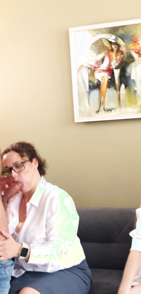 Oksana Katysheva - Two Porn Queens Take on the Pros and Ride Two Big Cocks - OnlyFans - big dick - milf - russian - big ass - big tits - brunette - deepthroat - foursome - blonde