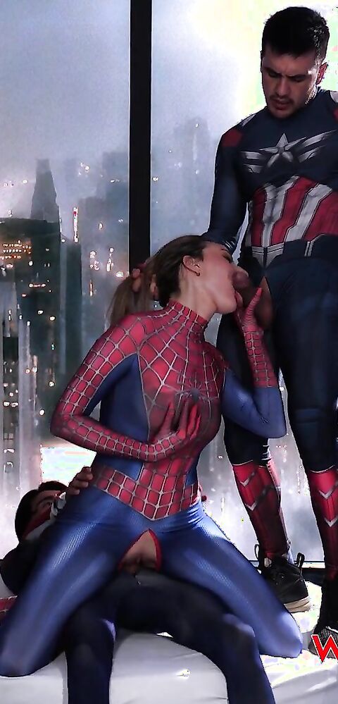 Lula - Spider Girl Banged By Superheroes - SexMex - SexMex - big ass - blowjob - creampie - hardcore - tits - latina - threesome