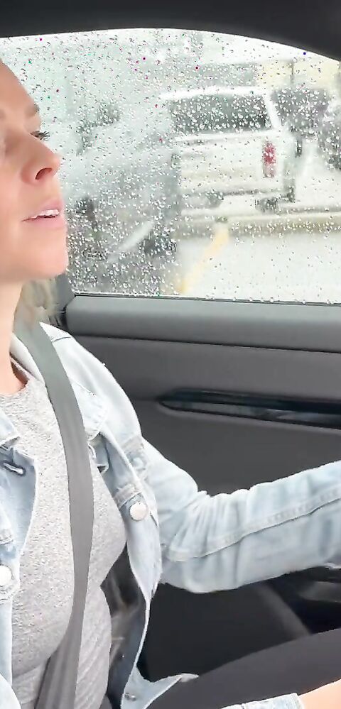 Serenity Cox - Cumming Hard Drive Thru with Lush Remote Controlled Vibrator - OnlyFans - milf - pov - blowjob - small tits - natural tits - cuckold