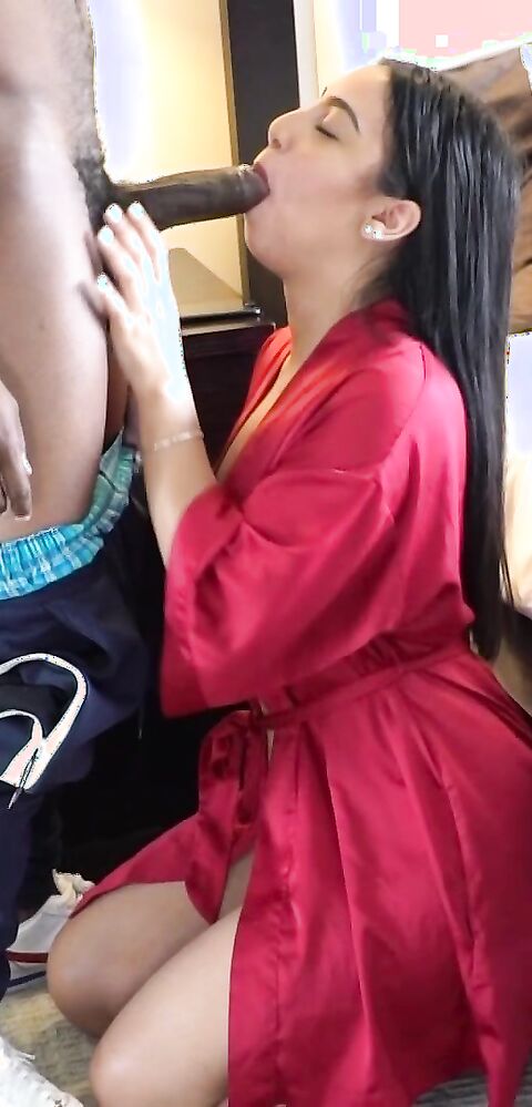 Natalie Simmons suck her boyfriends roommates dick - IndustryInvaders - IndustryInvaders - bbc - big dick - pov - blowjob - interracial