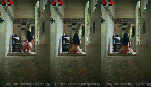 Big Titty Goth Egg Always Masturbates Before Taking A Shower