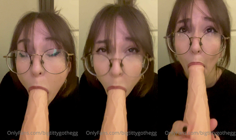 Big Titty Goth Egg Buries A Big Dildo In Her Throat