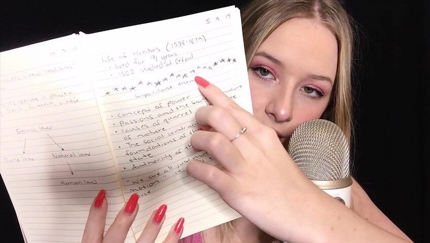 Diddly ASMR - Reading my University Notebook