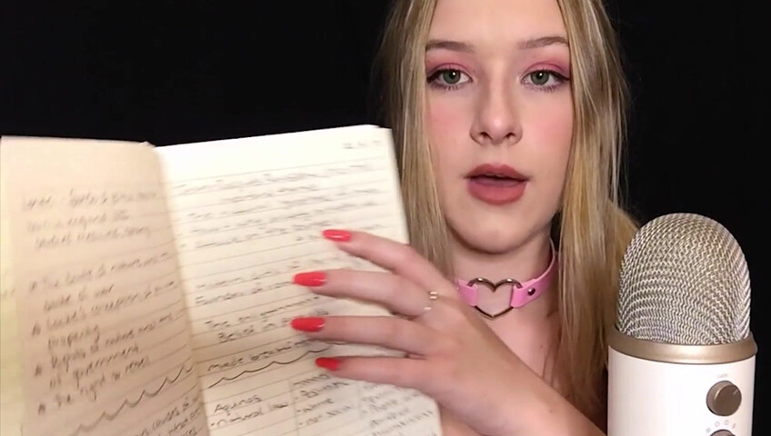 Diddly ASMR - Reading my University Notebook