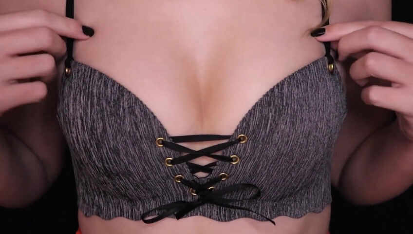 Diddly ASMR New - Closeup Tits - Bra scratch no music