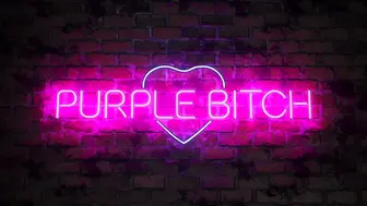 Purple Bitch - Cow Girl uses 2 monster dildos