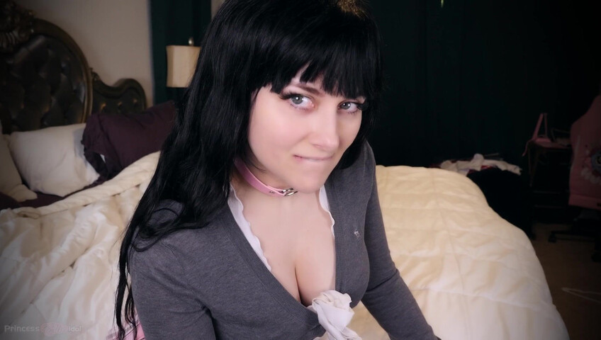 Princess Ellie Idol - EAT YOUR CUM BUSTY BABYSITTER JERKS YOU WITH CUM STAINED PANTIES