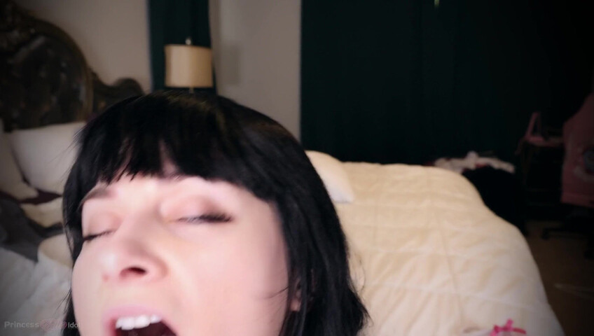 Princess Ellie Idol - EAT YOUR CUM BUSTY BABYSITTER JERKS YOU WITH CUM STAINED PANTIES