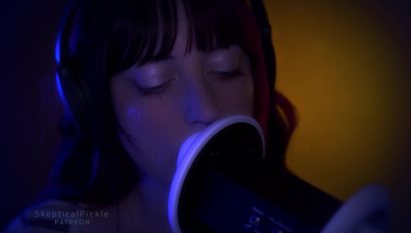 SkepticalPickle ASMR - Deep Slow Ear Blowing & Wet Mouth Sounds