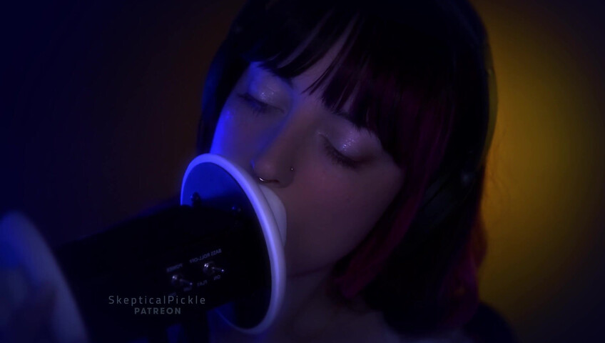 SkepticalPickle ASMR - Deep Slow Ear Blowing & Wet Mouth Sounds