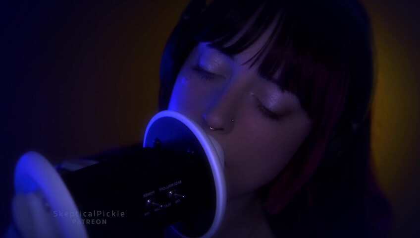 SkepticalPickle ASMR - Deep Slow Ear Blowing & Wet Mouth Sounds