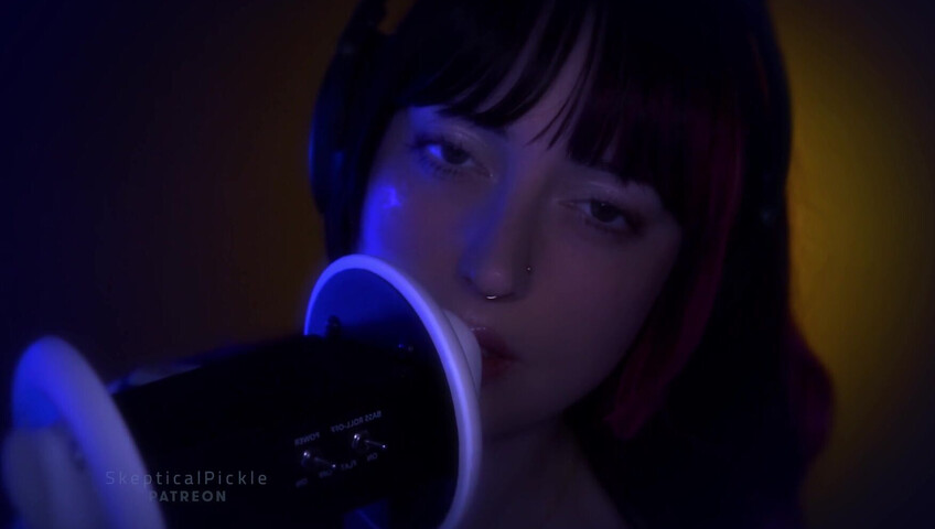 SkepticalPickle ASMR - Deep Slow Ear Blowing & Wet Mouth Sounds