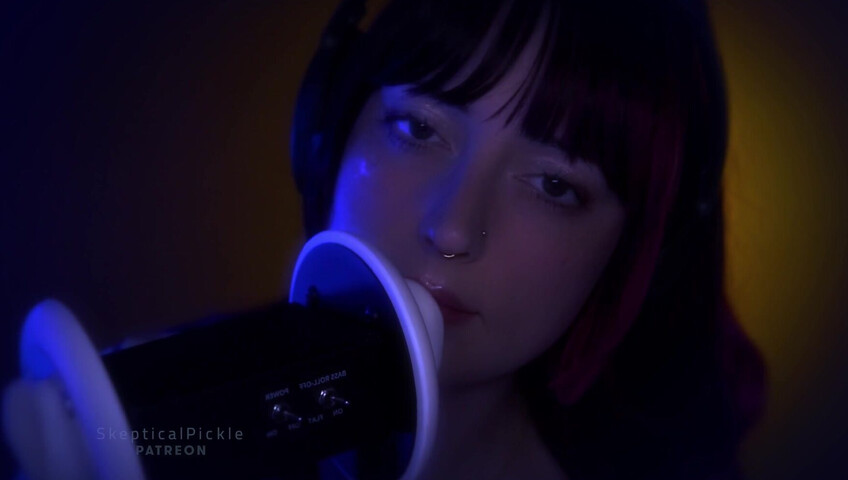 SkepticalPickle ASMR - Deep Slow Ear Blowing & Wet Mouth Sounds