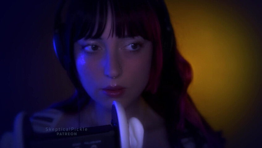 SkepticalPickle ASMR - Deep Slow Ear Blowing & Wet Mouth Sounds