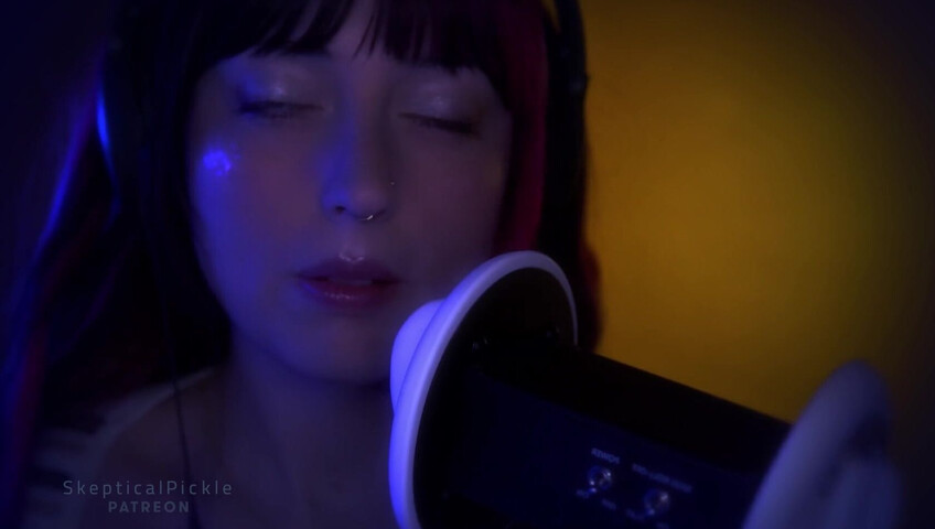 SkepticalPickle ASMR - Deep Slow Ear Blowing & Wet Mouth Sounds