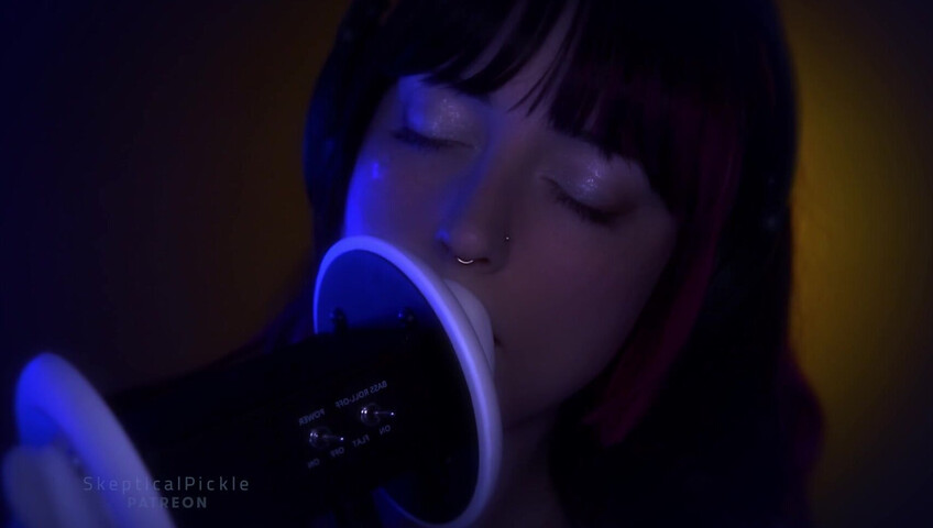 SkepticalPickle ASMR - Deep Slow Ear Blowing & Wet Mouth Sounds