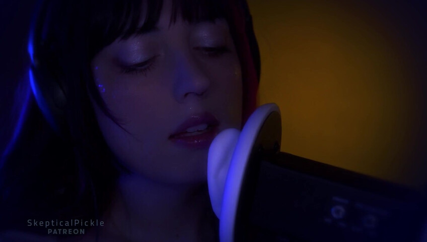 SkepticalPickle ASMR - Deep Slow Ear Blowing & Wet Mouth Sounds