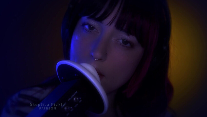 SkepticalPickle ASMR - Deep Slow Ear Blowing & Wet Mouth Sounds