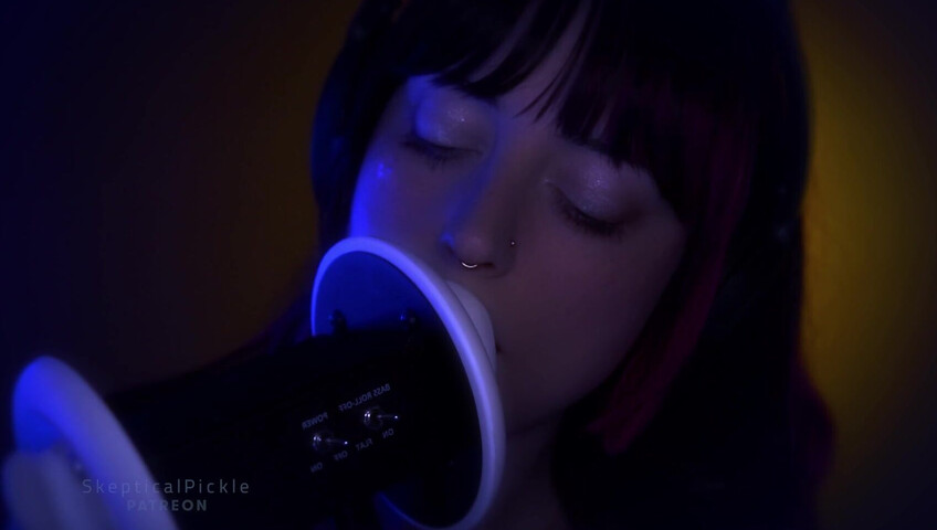 SkepticalPickle ASMR - Deep Slow Ear Blowing & Wet Mouth Sounds