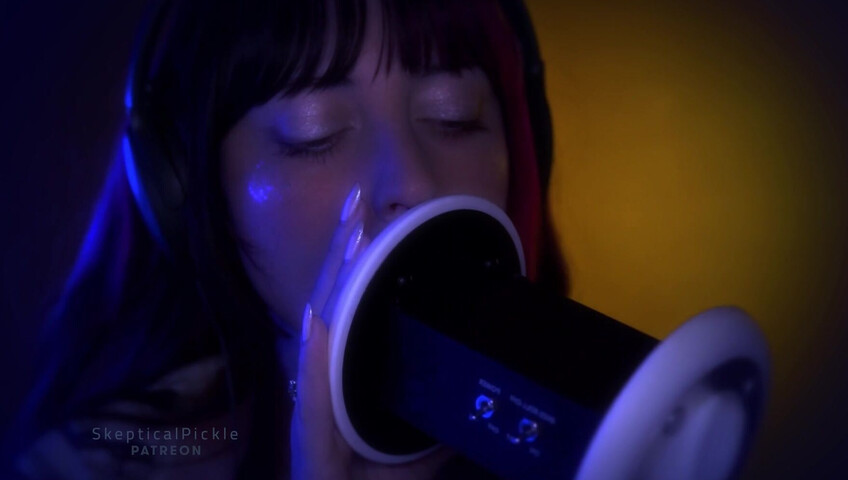 SkepticalPickle ASMR - Deep Slow Ear Blowing & Wet Mouth Sounds