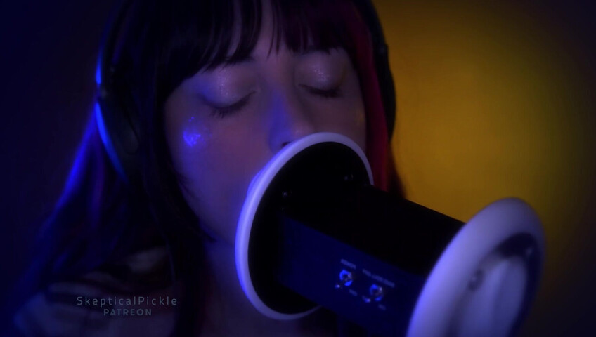 SkepticalPickle ASMR - Deep Slow Ear Blowing & Wet Mouth Sounds