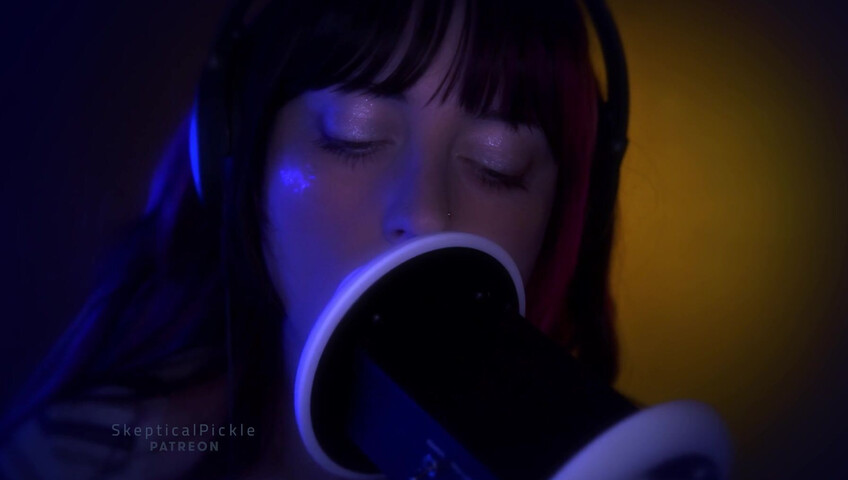 SkepticalPickle ASMR - Deep Slow Ear Blowing & Wet Mouth Sounds