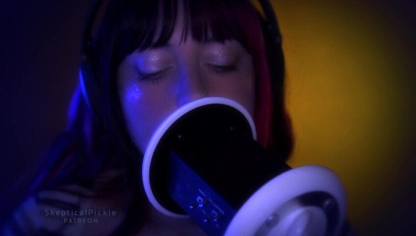 SkepticalPickle ASMR - Deep Slow Ear Blowing & Wet Mouth Sounds