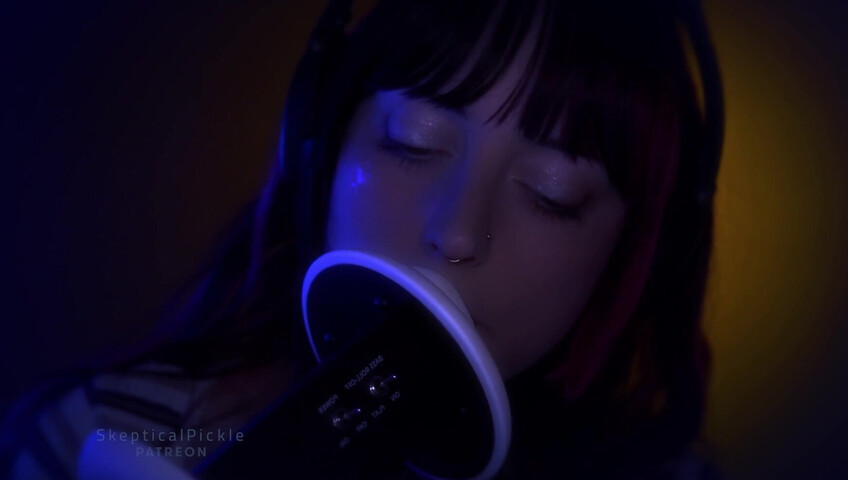 SkepticalPickle ASMR - Deep Slow Ear Blowing & Wet Mouth Sounds