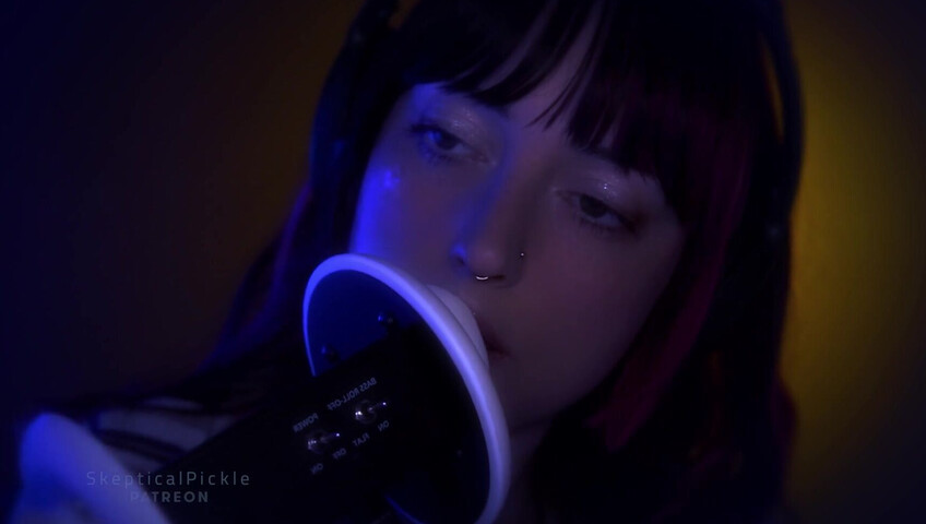 SkepticalPickle ASMR - Deep Slow Ear Blowing & Wet Mouth Sounds