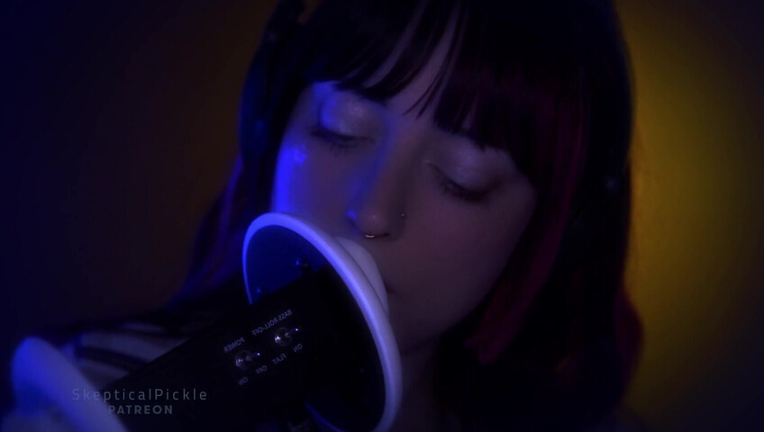 SkepticalPickle ASMR - Deep Slow Ear Blowing & Wet Mouth Sounds