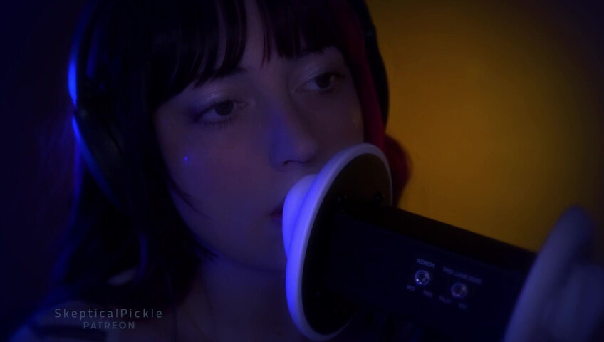 SkepticalPickle ASMR - Deep Slow Ear Blowing & Wet Mouth Sounds