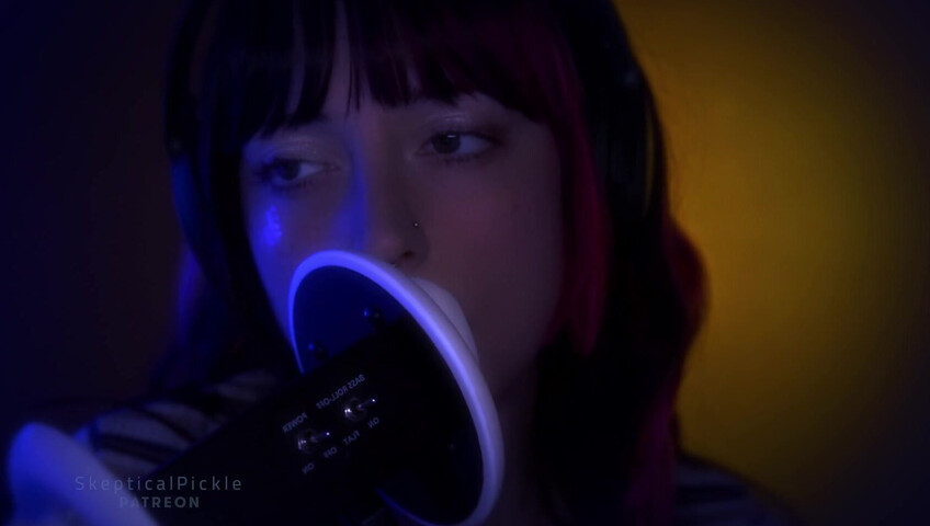 SkepticalPickle ASMR - Deep Slow Ear Blowing & Wet Mouth Sounds