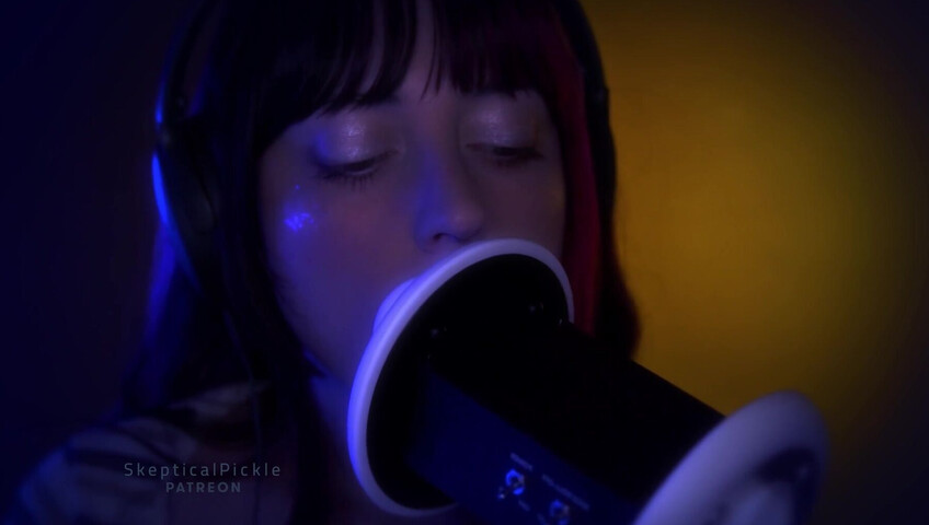 SkepticalPickle ASMR - Deep Slow Ear Blowing & Wet Mouth Sounds