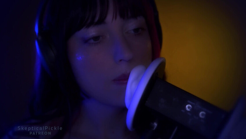 SkepticalPickle ASMR - Deep Slow Ear Blowing & Wet Mouth Sounds