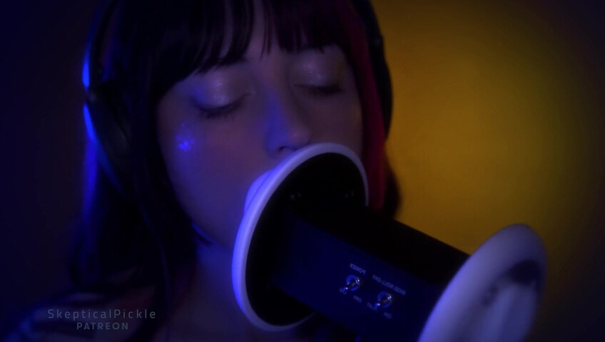 SkepticalPickle ASMR - Deep Slow Ear Blowing & Wet Mouth Sounds