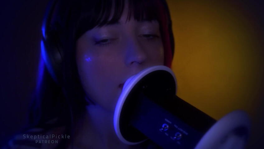 SkepticalPickle ASMR - Deep Slow Ear Blowing & Wet Mouth Sounds