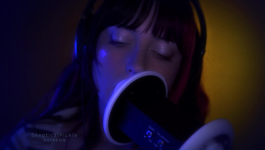 SkepticalPickle ASMR - Deep Slow Ear Blowing & Wet Mouth Sounds