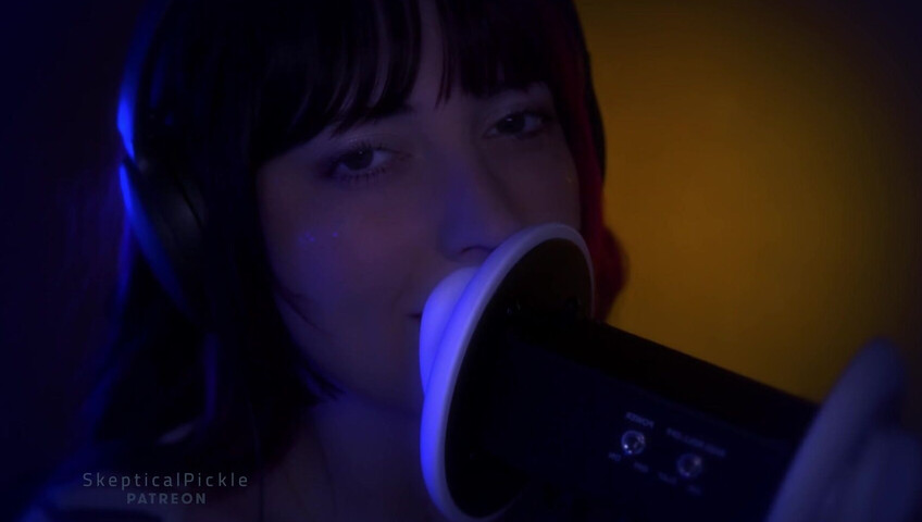 SkepticalPickle ASMR - Deep Slow Ear Blowing & Wet Mouth Sounds