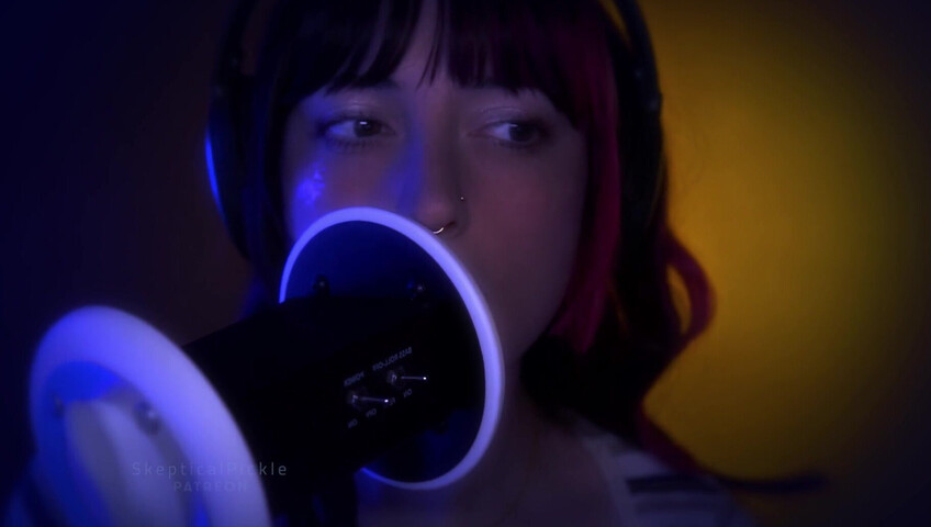 SkepticalPickle ASMR - Deep Slow Ear Blowing & Wet Mouth Sounds