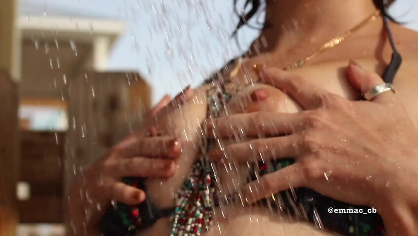 Emma Choice - 420 outdoor shower suck and fuck