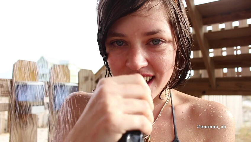 Emma Choice - 420 outdoor shower suck and fuck