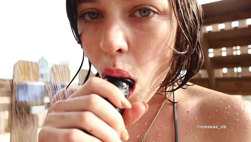 Emma Choice - 420 outdoor shower suck and fuck