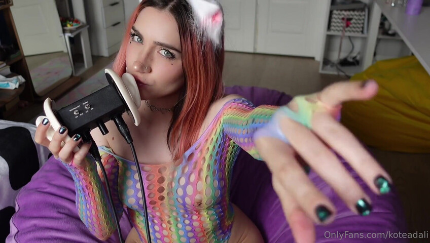 ASMR Kotya - ASMR Ear Licking with nipples!